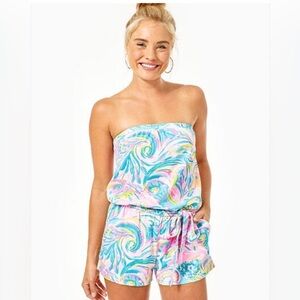 NWT Lilly Pulitzer Ritz Romper Multi Dream Team Small